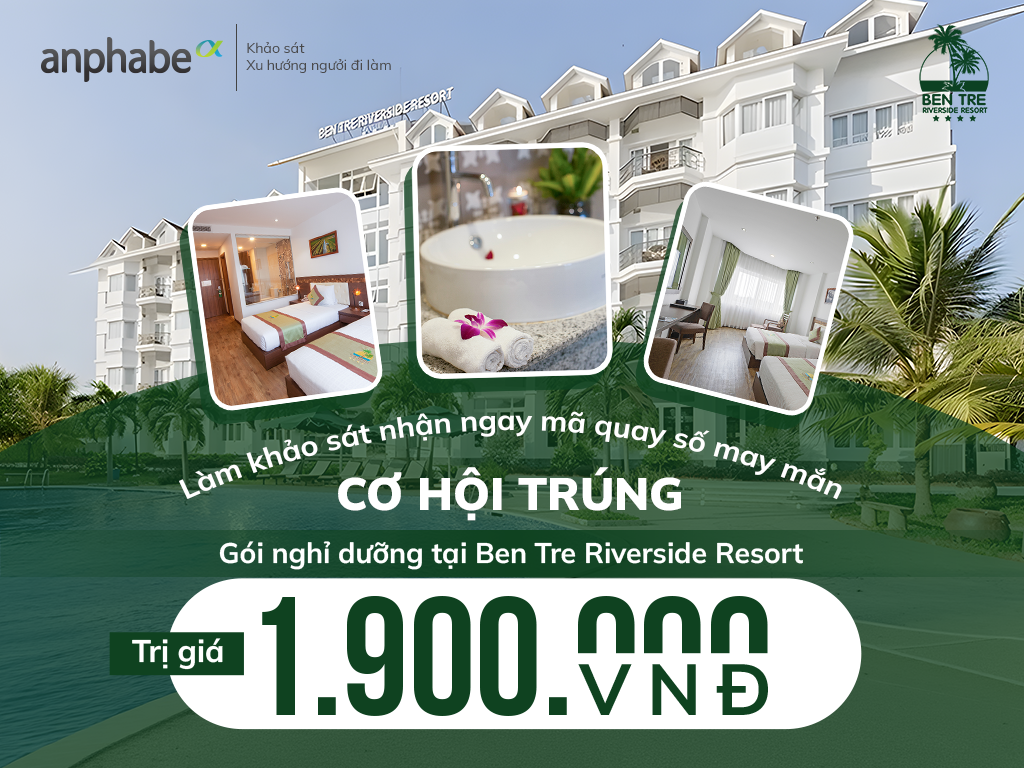 Cơ hội trúng quà từ Ben Tre Riverside Resort