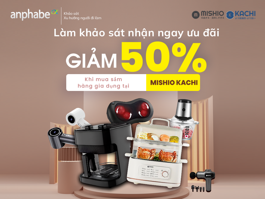 Ưu đãi từ Mishio Kachi - GIẢM 50% KHI MUA SẮM HÀNG GIA DỤNG