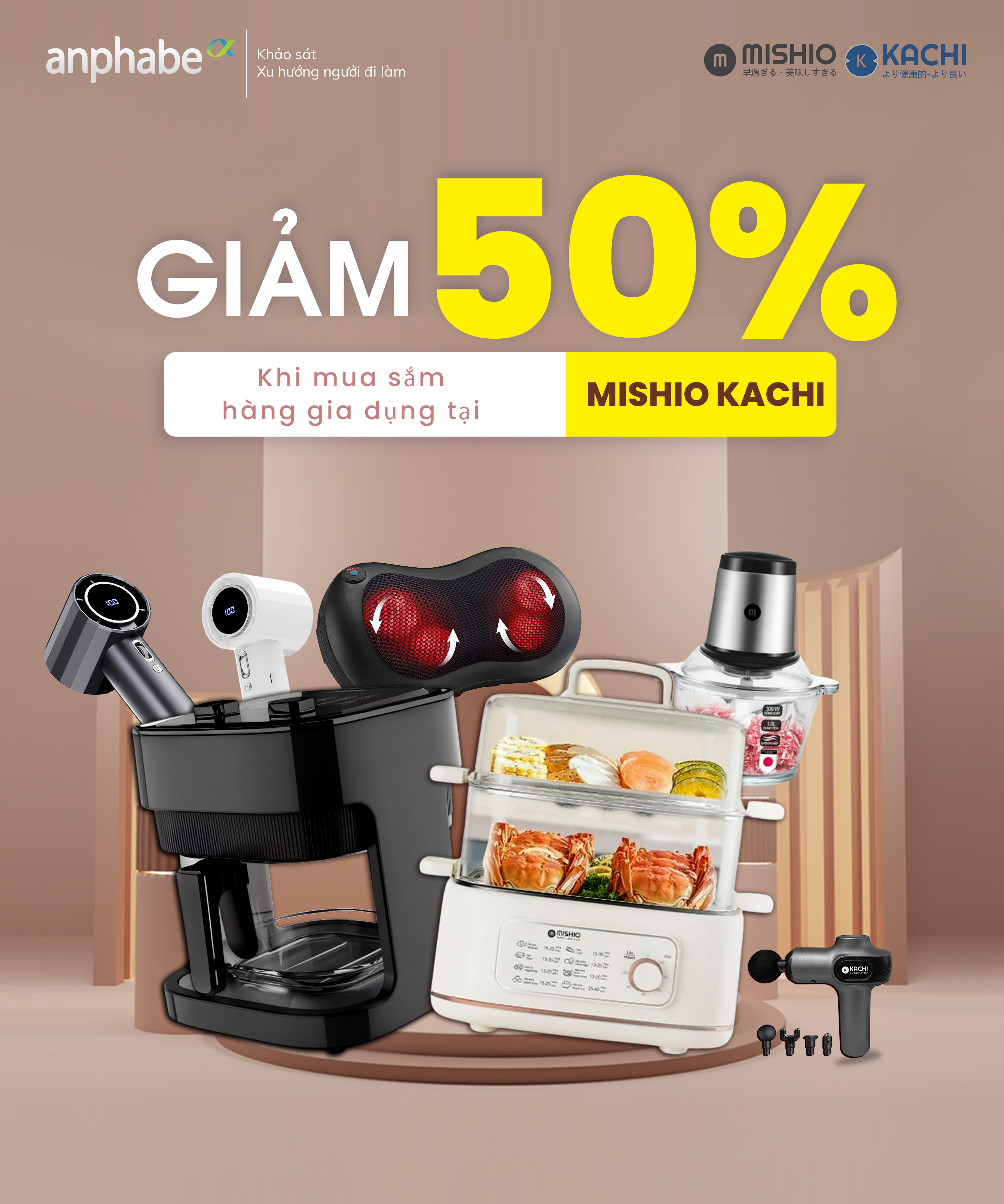 GIẢM 50% KHI MUA SẮM HÀNG GIA DỤNG